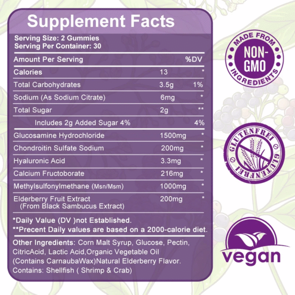 Gummies & Elderberry Relieve soreness Supplement