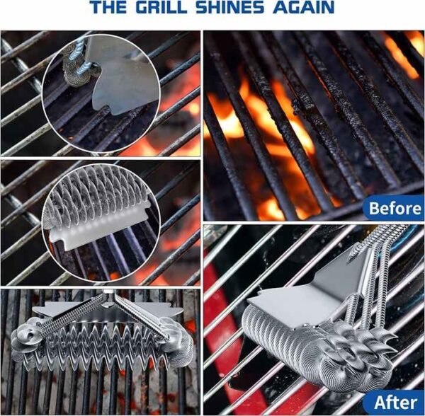 Stainless Steel BBQ Grill Cleaning Brush